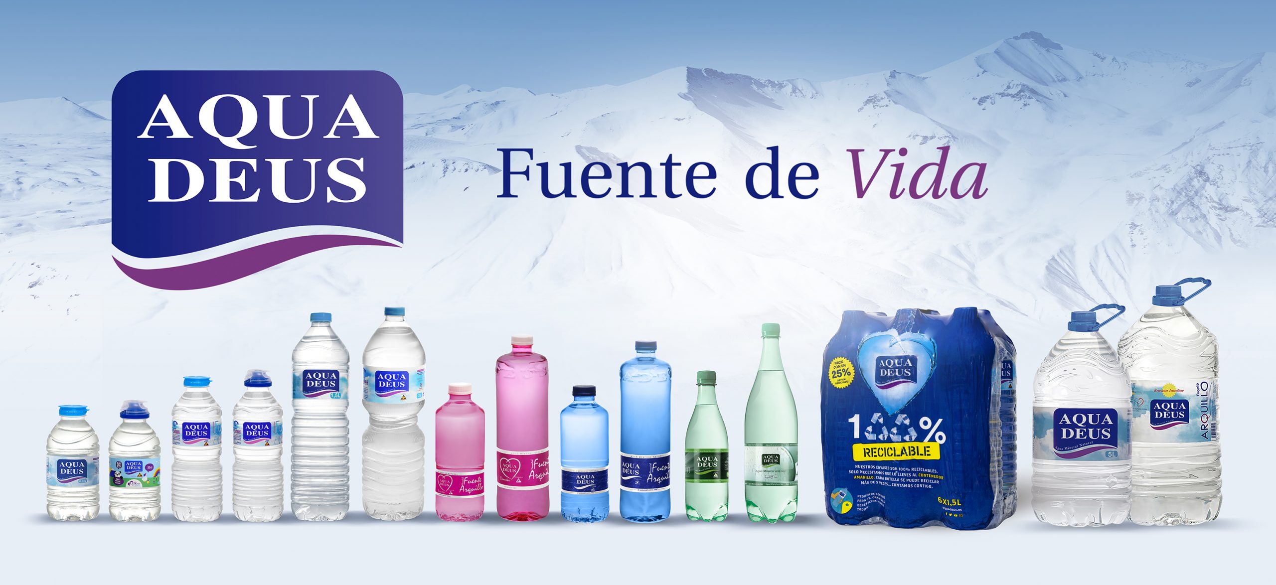 AQUADEUS Agua Mineral Gourmet Botella 1L Pack 6 » Te Llevo El Agua